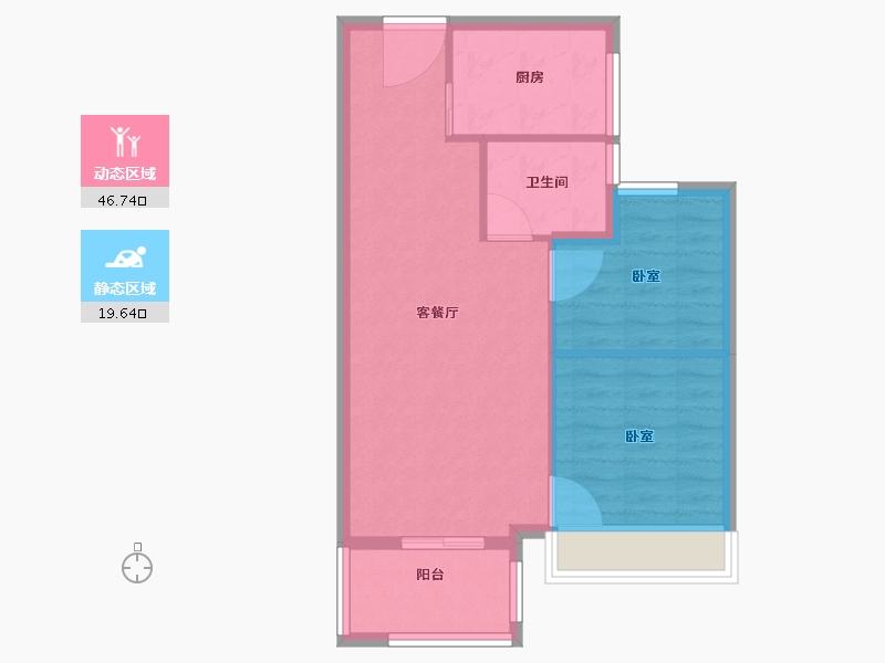 浙江省-宁波市-交通紫园-59.99-户型库-动静分区