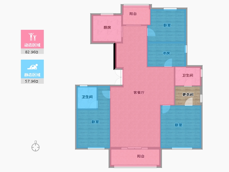 山东省-济南市-佛山静院-134.25-户型库-动静分区