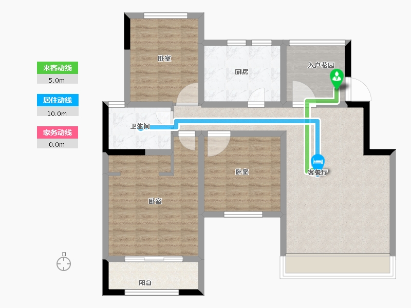 江苏省-南京市-大地伊丽雅特湾-92.30-户型库-动静线