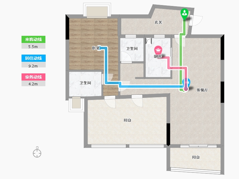 广东省-江门市-新会祥瑞大厦-94.20-户型库-动静线