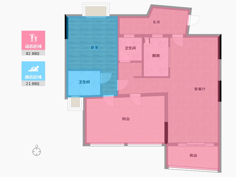 广东省-江门市-新会祥瑞大厦-94.20-户型库-动静分区