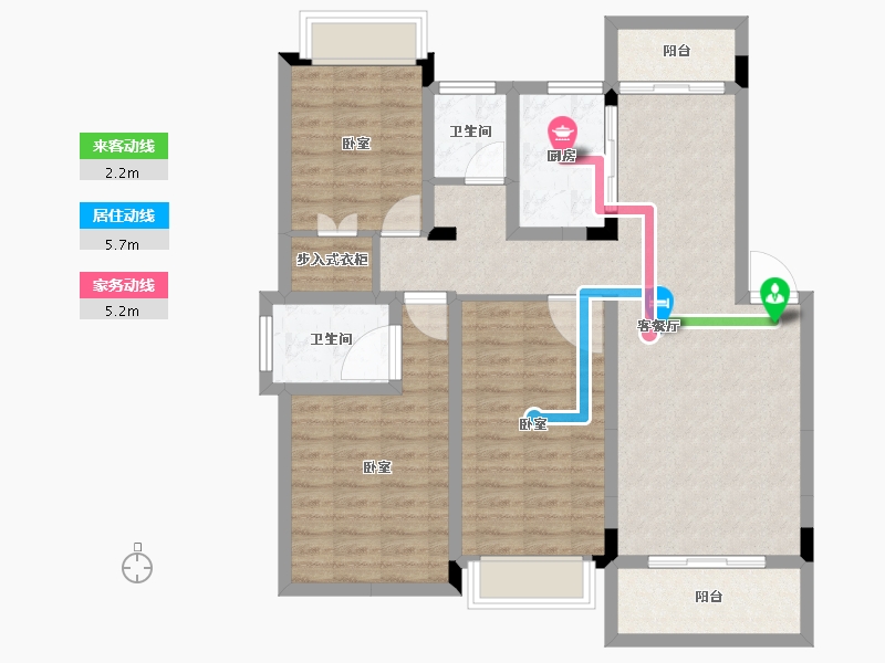 安徽省-合肥市-东方早城-96.65-户型库-动静线