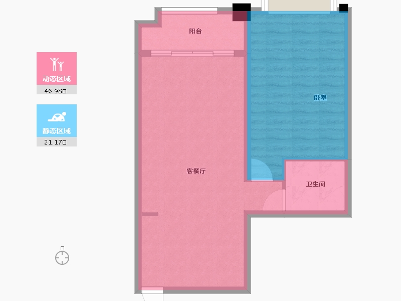 内蒙古自治区-呼和浩特市-恒大雅苑-61.84-户型库-动静分区