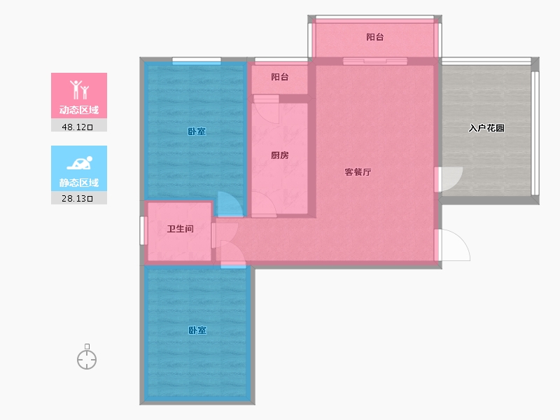 河北省-唐山市-东城绿庭-79.00-户型库-动静分区