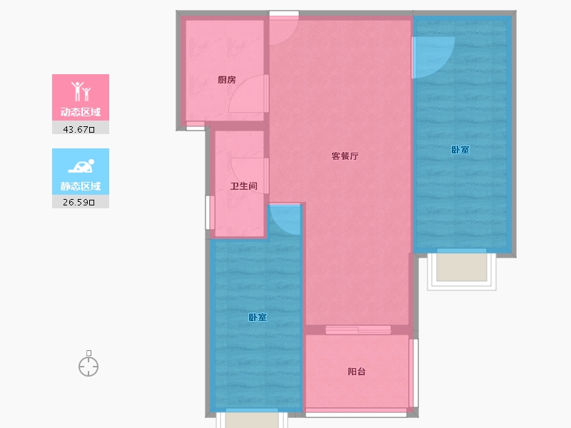 河北省-石家庄市-承翰世家-63.70-户型库-动静分区