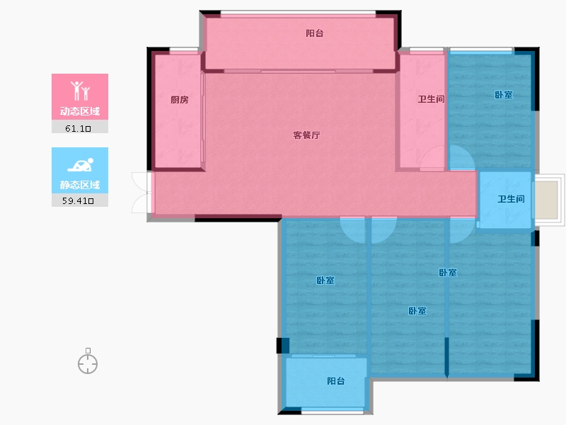 福建省-宁德市-中融中央公馆-111.01-户型库-动静分区