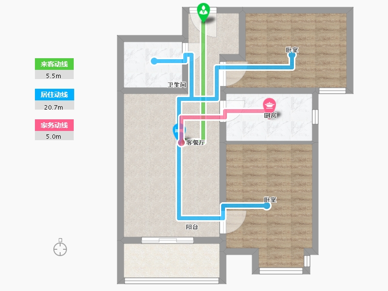 河北省-石家庄市-朝阳华府-73.57-户型库-动静线