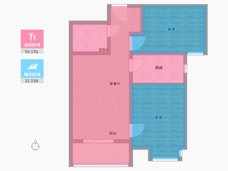 河北省-石家庄市-朝阳华府-73.57-户型库-动静分区