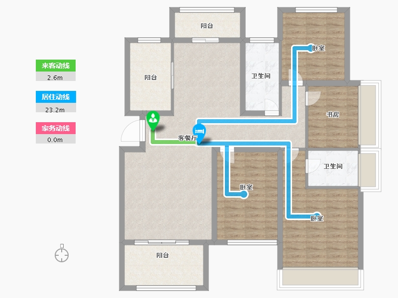 浙江省-绍兴市-华宇兰园-112.00-户型库-动静线