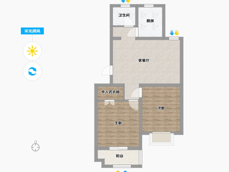 山东省-青岛市-环球世家-61.20-户型库-采光通风