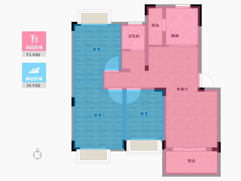 安徽省-合肥市-东方早城-78.18-户型库-动静分区