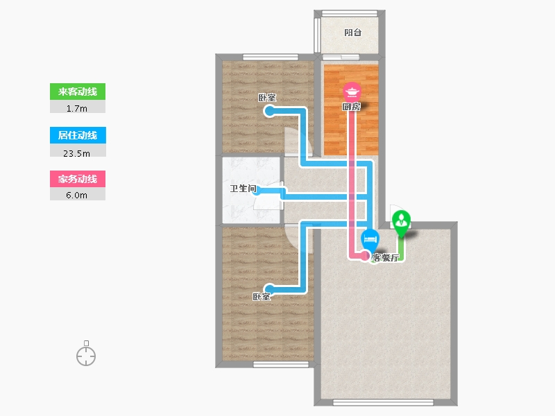 黑龙江省-哈尔滨市-群力家园-88.20-户型库-动静线