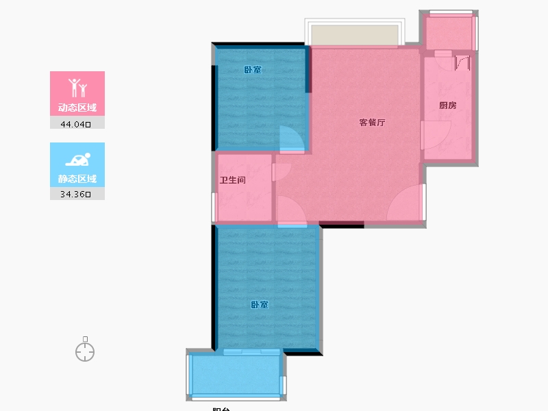 江苏省-南京市-和府奥园-70.00-户型库-动静分区