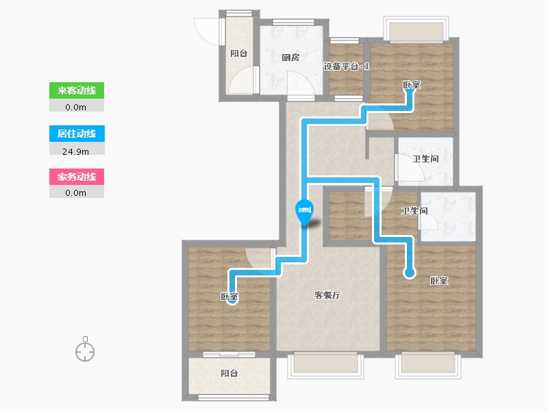 江苏省-南通市-浅水湾·名门世家-109.00-户型库-动静线