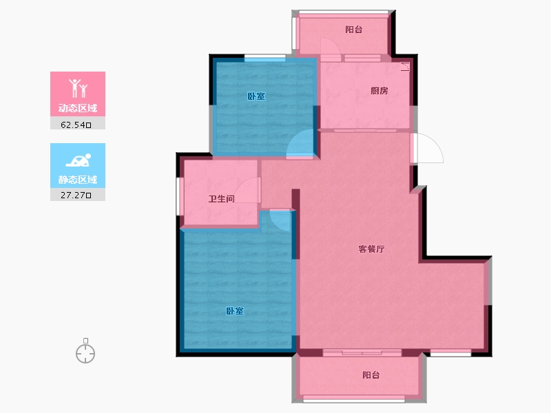 江苏省-苏州市-越湖名邸-80.22-户型库-动静分区