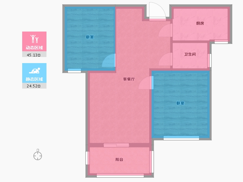 江苏省-南京市-御珑湾-62.00-户型库-动静分区