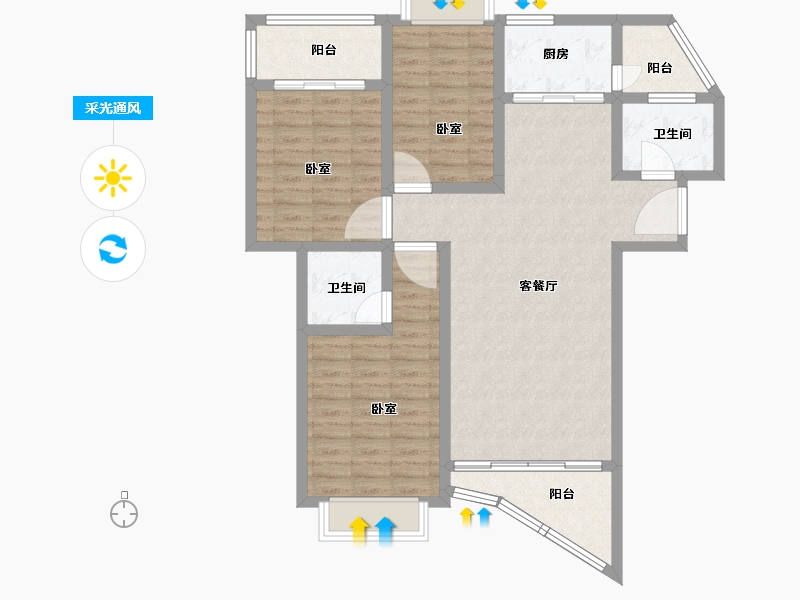 江西省-上饶市-明珠商业广场-99.15-户型库-采光通风