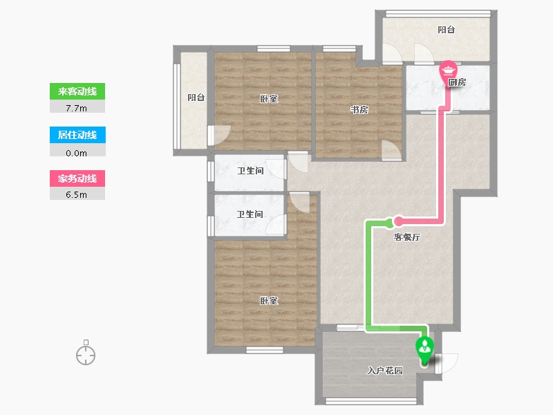 江西省-上饶市-公园道一号·尊品-105.98-户型库-动静线