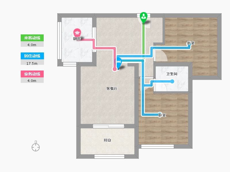 江苏省-南通市-南通星光耀广场-56.66-户型库-动静线