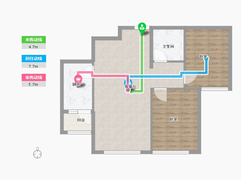 黑龙江省-哈尔滨市-哈东华府-77.00-户型库-动静线