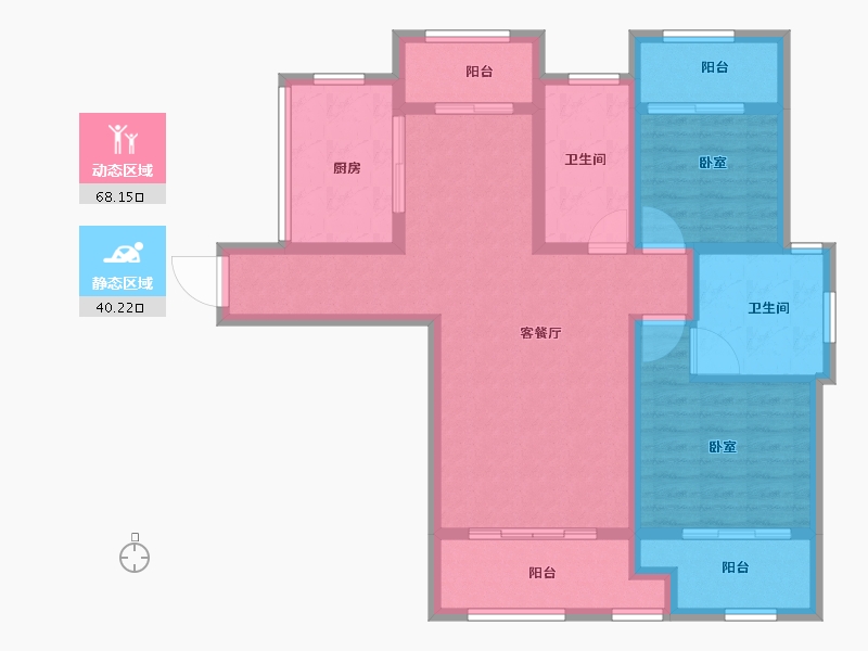 江苏省-南通市-南通星光耀广场-96.00-户型库-动静分区