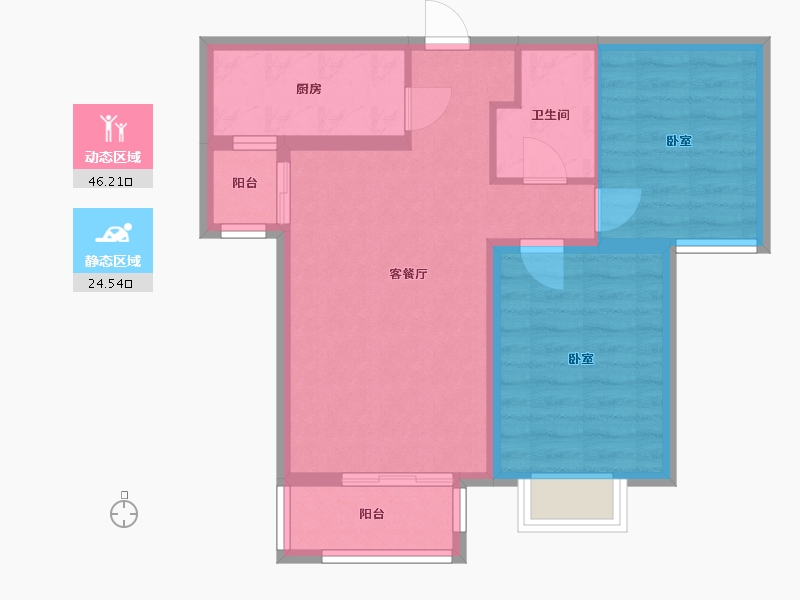 河北省-石家庄市-众美凤凰绿都-62.81-户型库-动静分区