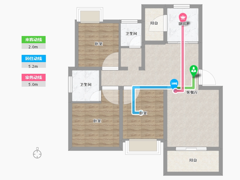 安徽省-合肥市-东方早城-79.88-户型库-动静线