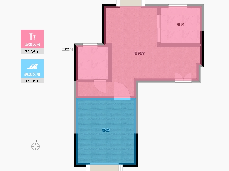 江苏省-南京市-福基现代城-47.36-户型库-动静分区