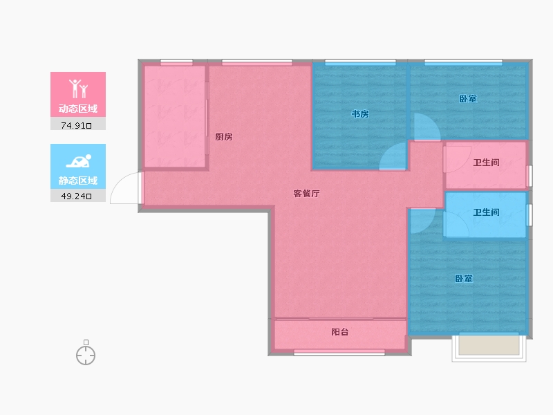 山东省-济南市-鲁商凤凰城-115.01-户型库-动静分区