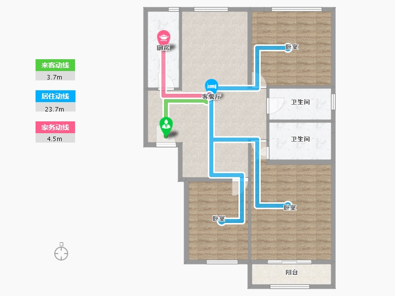 河北省-唐山市-柒麟湾-99.08-户型库-动静线