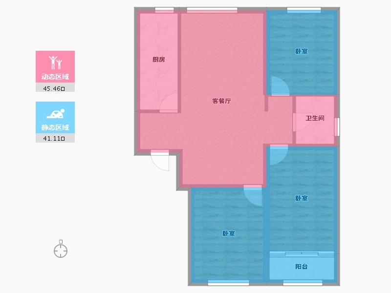 河北省-唐山市-柒麟湾-77.72-户型库-动静分区