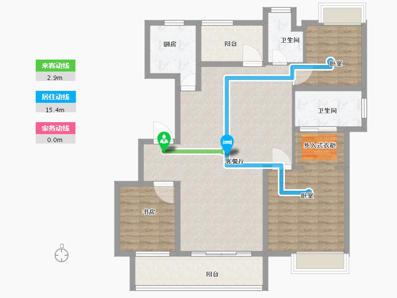 江苏省-扬州市-中海九玺-114.00-户型库-动静线