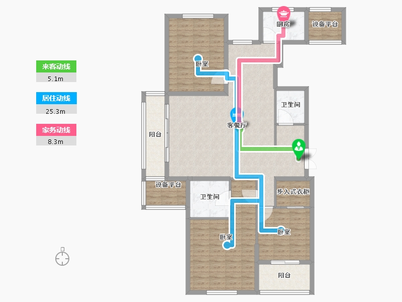 浙江省-宁波市-阳光威尼斯-122.01-户型库-动静线