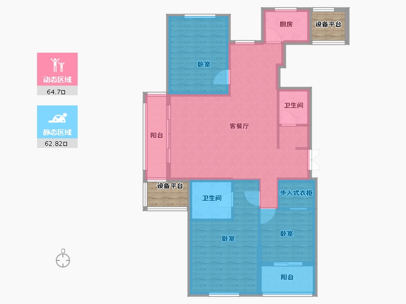 浙江省-宁波市-阳光威尼斯-122.01-户型库-动静分区