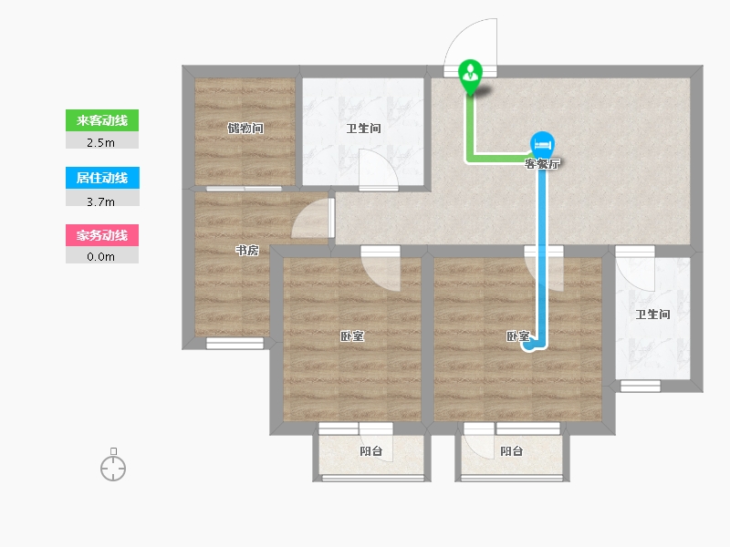 辽宁省-大连市-普罗旺斯-63.07-户型库-动静线