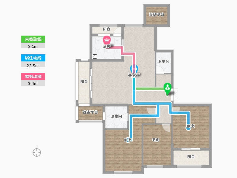 浙江省-宁波市-阳光威尼斯-130.00-户型库-动静线