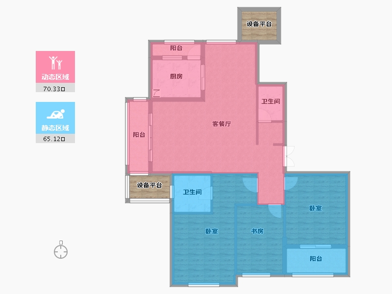 浙江省-宁波市-阳光威尼斯-130.00-户型库-动静分区