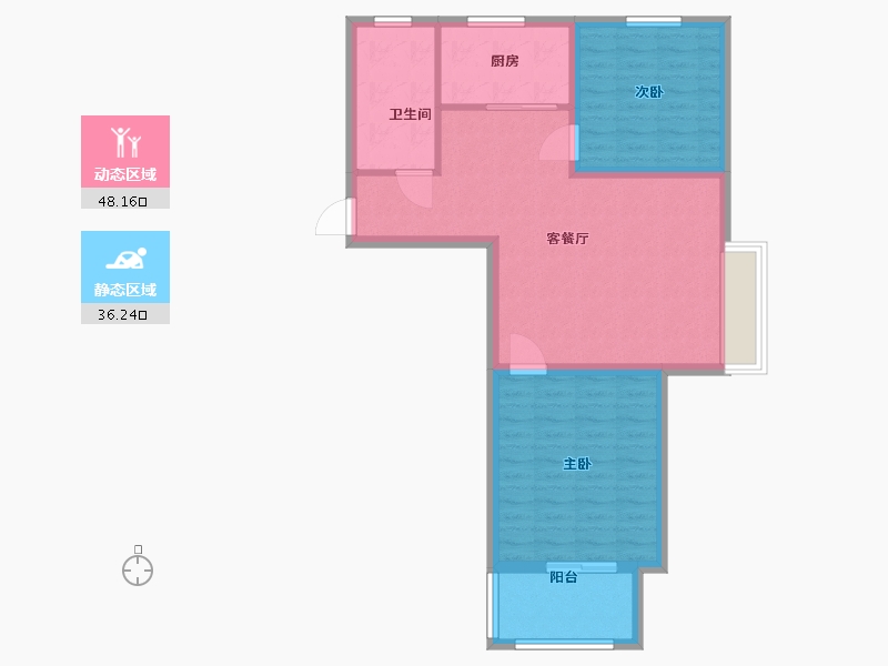 山东省-青岛市-万合馨苑-76.00-户型库-动静分区