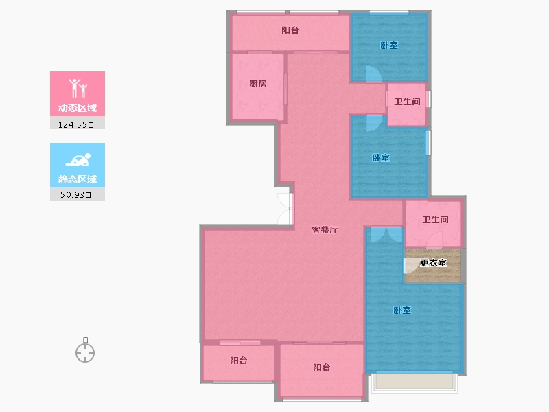 山东省-济南市-佛山静院-167.40-户型库-动静分区