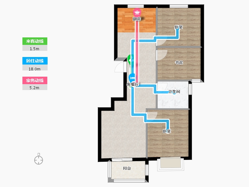 浙江省-绍兴市-鼎元南山府-75.00-户型库-动静线