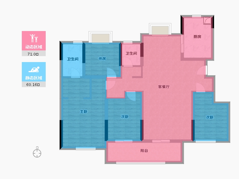 江苏省-盐城市-祥生金麟府-116.77-户型库-动静分区