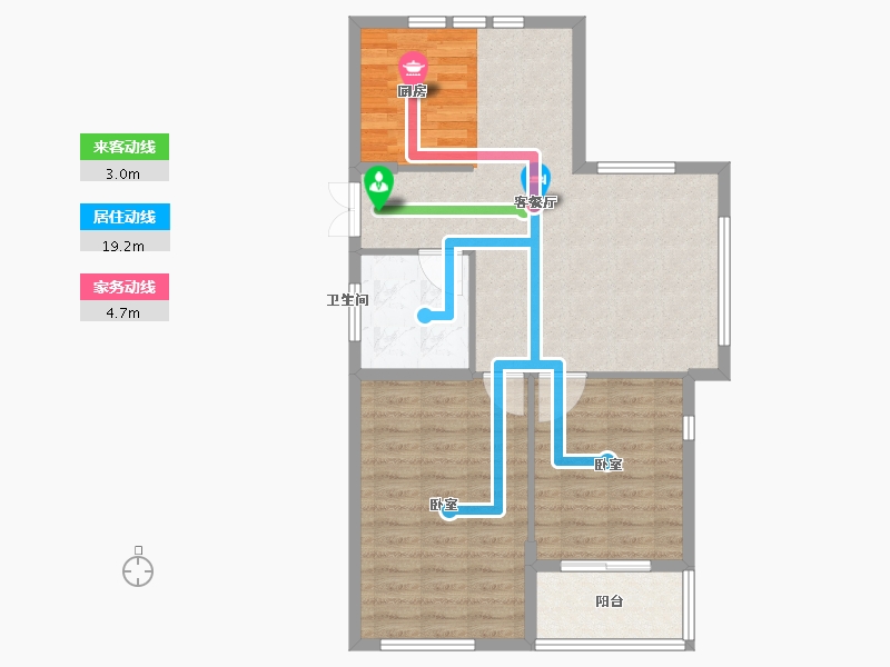 浙江省-宁波市-阳光威尼斯-76.99-户型库-动静线