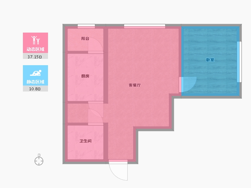 河北省-唐山市-世纪龙庭二期-42.03-户型库-动静分区