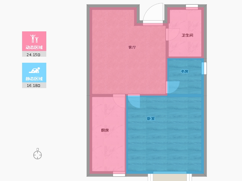 浙江省-金华市-德凯凯悦公寓-36.00-户型库-动静分区