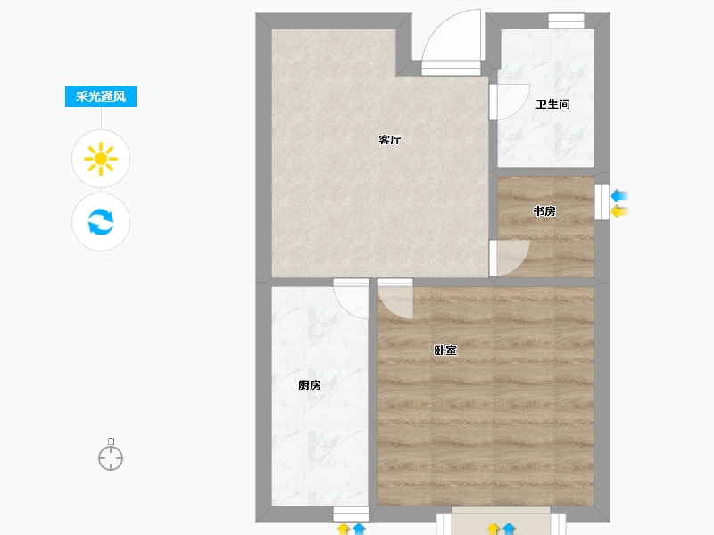 浙江省-金华市-德凯凯悦公寓-36.00-户型库-采光通风