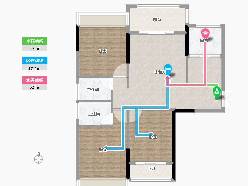 福建省-莆田市-中茵蔚蓝国际-98.00-户型库-动静线