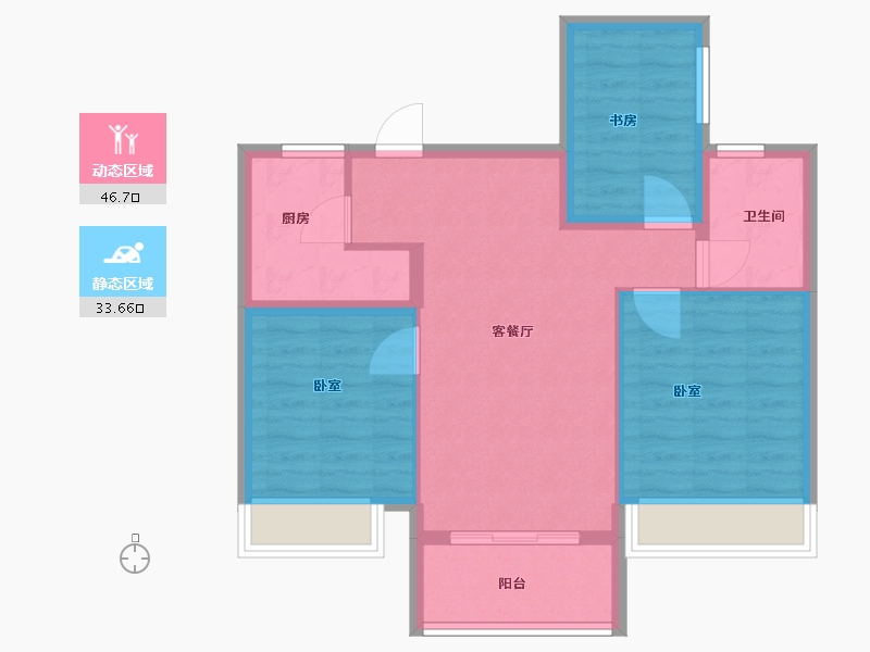 浙江省-绍兴市-华宇兰园-72.00-户型库-动静分区