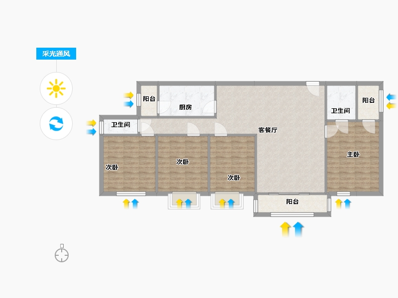 广东省-佛山市-普君新城-107.90-户型库-采光通风