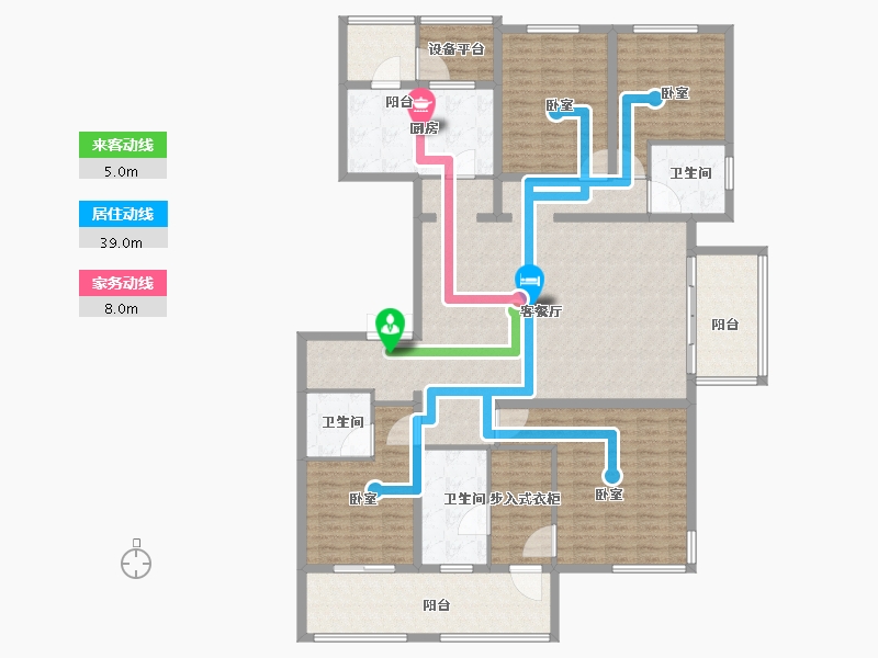 浙江省-杭州市-金地天逸-184.00-户型库-动静线