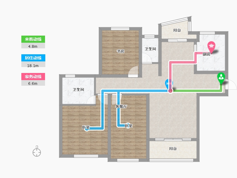 江苏省-南通市-云起苑-114.00-户型库-动静线